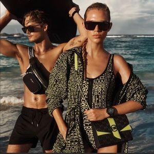 HOST PICK Michael Kors Signature Greenwich Two-Tone Saffiano Leather Crossbody